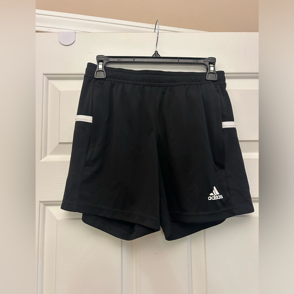 Adidas Women's Black and White Athletic Shorts (Soccer)